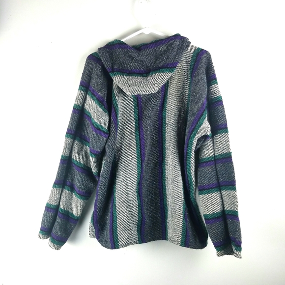 Vintage Baja Shirt Beach Hoodie XL Mexico Rug - Picture 2 of 3